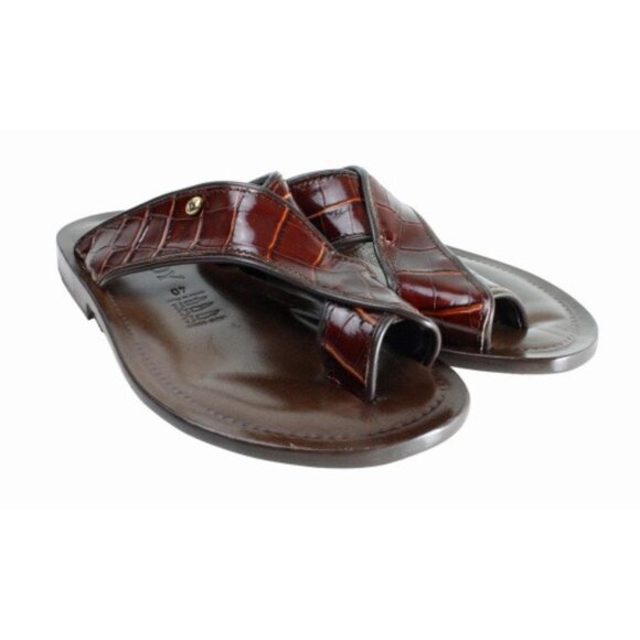 Luke Red Men’s Italian Leather Sandals Shoes main image 8